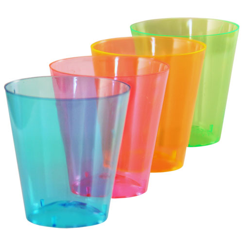 BarConic 2oz Thick Assorted Plastic Shot Cups - CASE OF 48 / 12 Packs –  BulkBarProducts