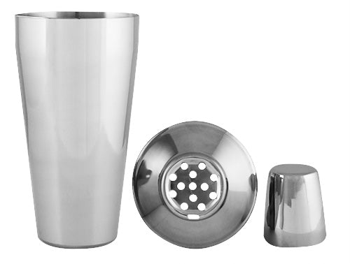 Acopa 28 oz. Stainless Steel 3-Piece Cobbler Cocktail Shaker