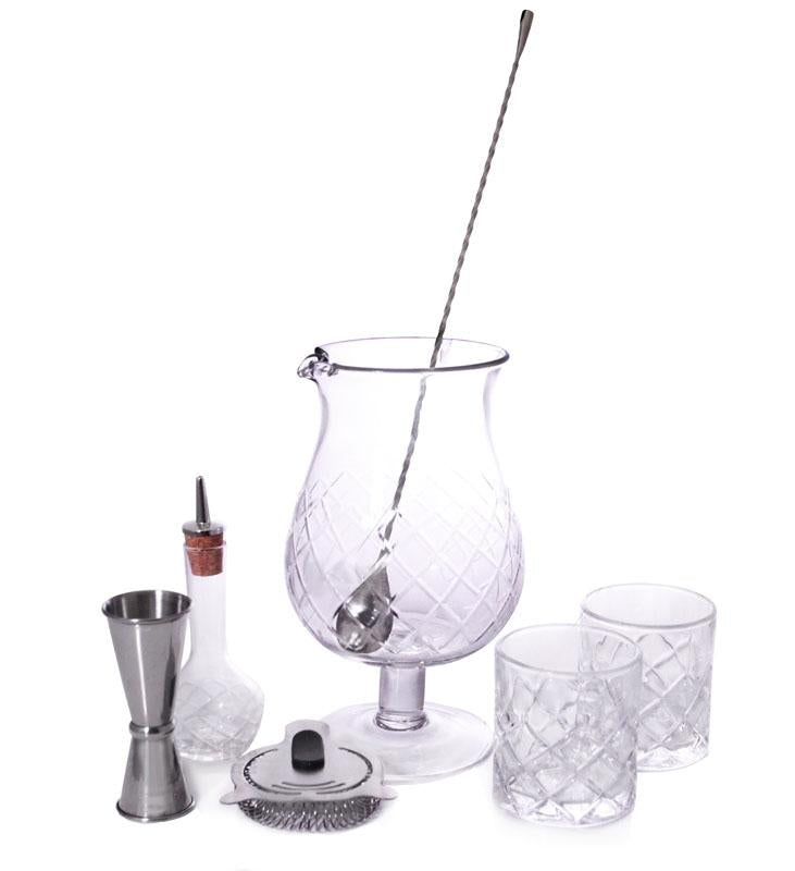 BarConic® Stemmed Diamond Bar Kit w/44 oz Mixing Glass Set