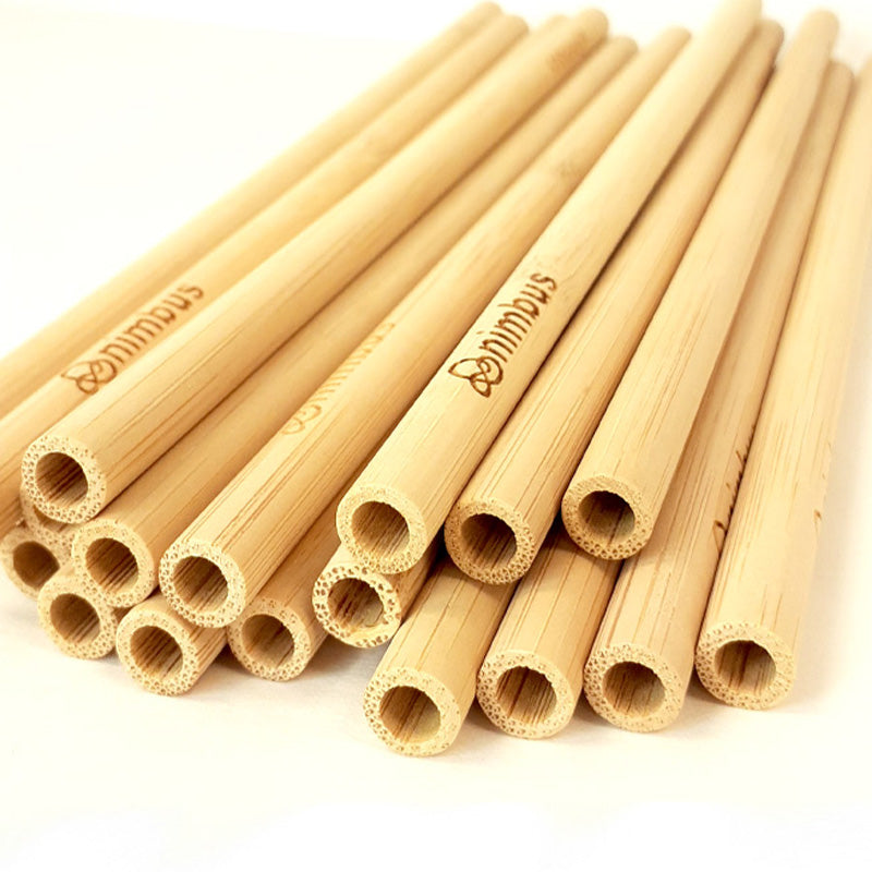 Bamboo Reusable Eco-Friendly Straws - 20 pack