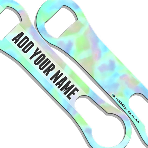 ADD YOUR NAME V-Rod® Bottle Opener - Watercolor Tie Dye