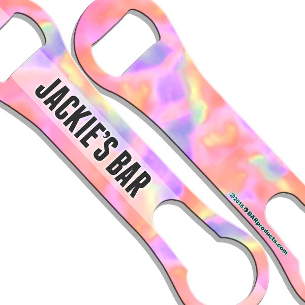 ADD YOUR NAME V-Rod® Bottle Opener - Watercolor Tie Dye