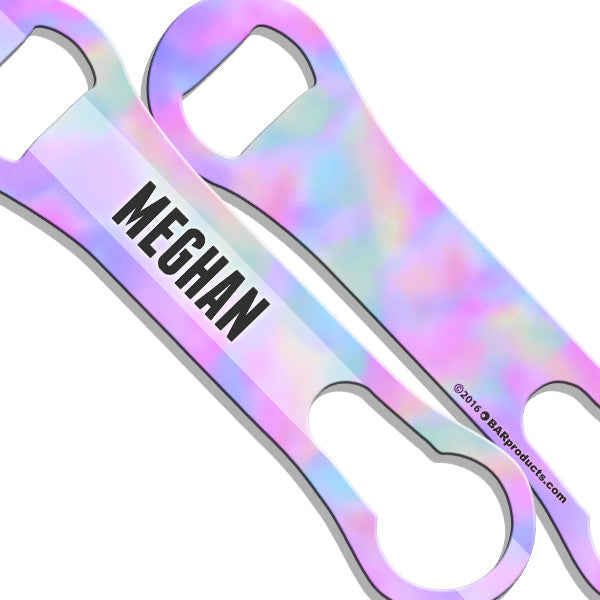 ADD YOUR NAME V-Rod® Bottle Opener - Watercolor Tie Dye