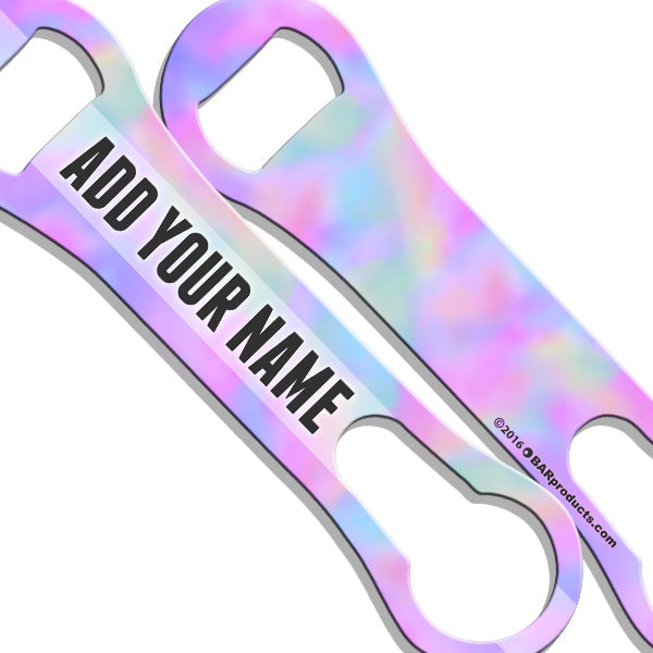 ADD YOUR NAME V-Rod® Bottle Opener - Watercolor Tie Dye