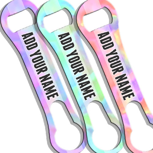 ADD YOUR NAME V-Rod® Bottle Opener - Watercolor Tie Dye