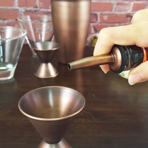 BarConic® Liquor Pourer with Antique Copper Finish