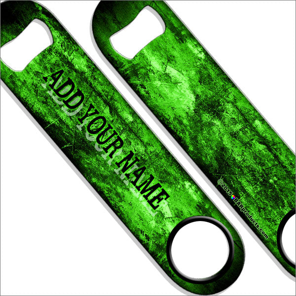 ADD YOUR NAME SPEED Bottle Opener – Grunge – Several Color Options