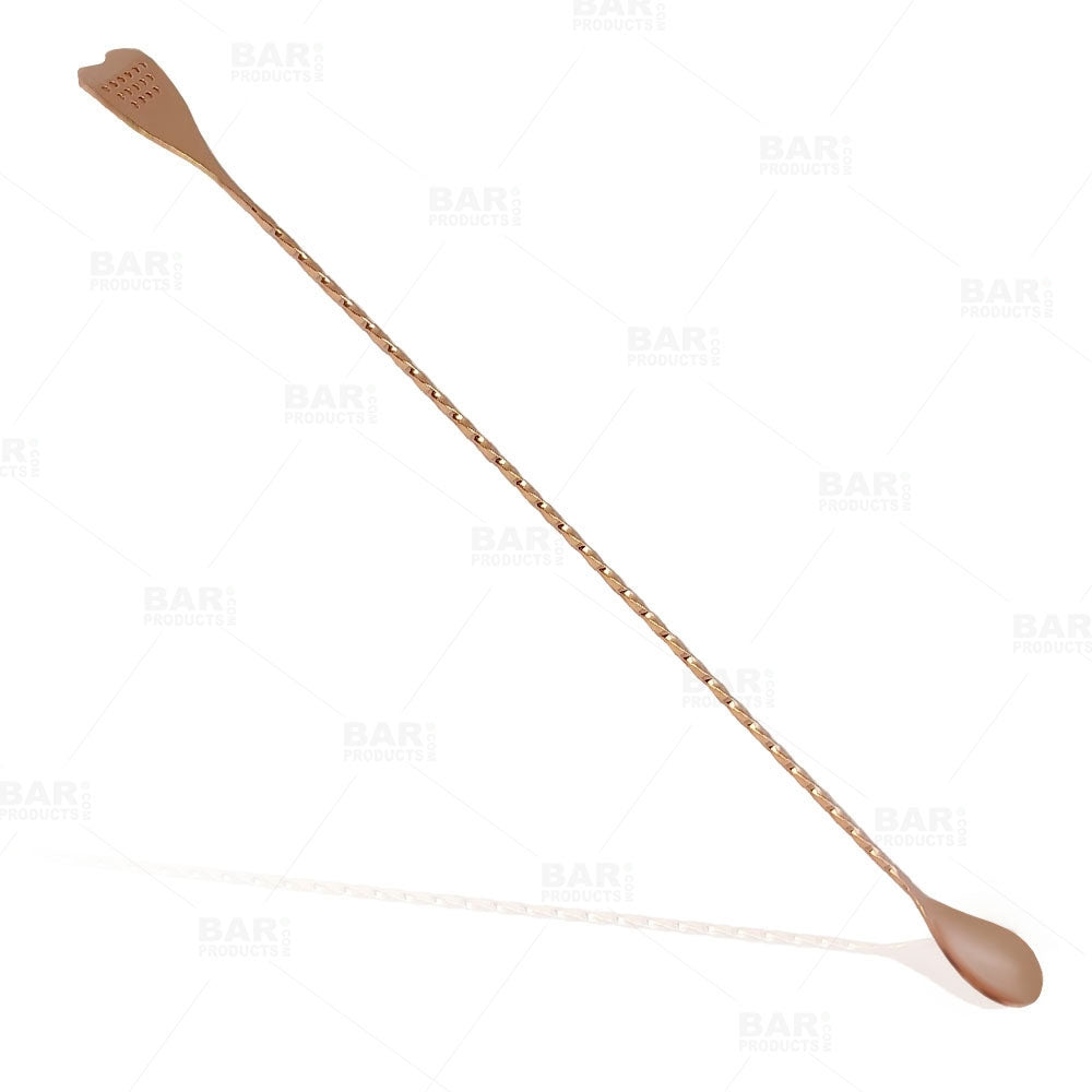 BarConic® Bar Spoon Strainer - Copper Plated - 40cm