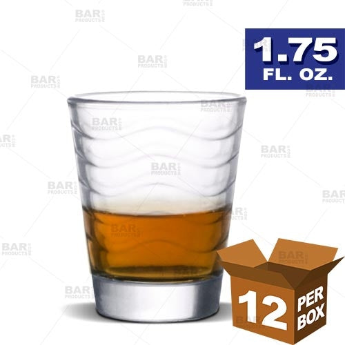 BarConic® Clear Wave Shot Glass - 1.75 oz [Box of 12]