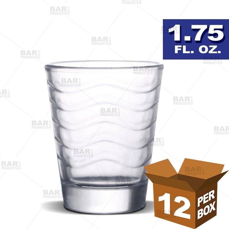 BarConic® Clear Wave Shot Glass - 1.75 oz [Box of 12]