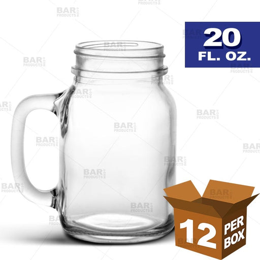 BarConic Fox Mason Jar with Handle - 16 Ounce