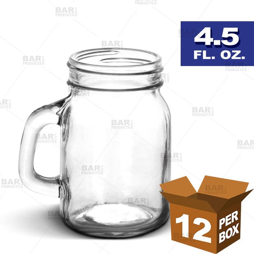 BarConic Fox Mason Jar with Handle - 16 Ounce