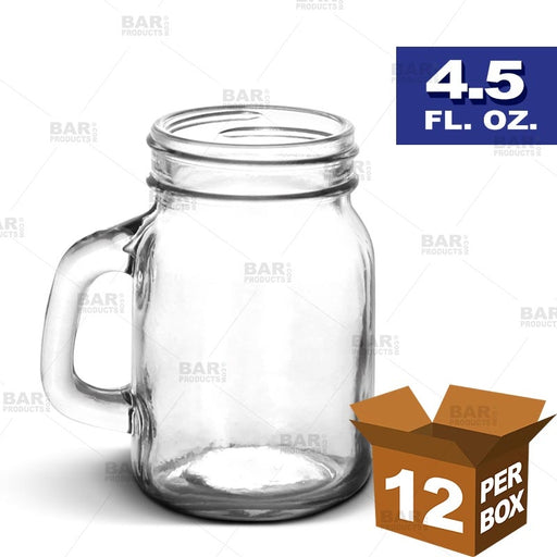 BarConic Mason Jar Mug – with Handle - 16 Ounce