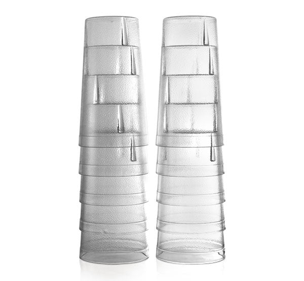 BarConic® Clear Stackable Pebbled Tumblers