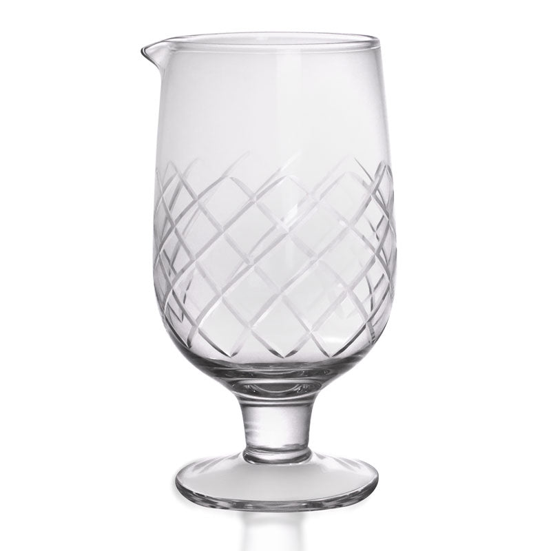 BarConic® Stemmed Diamond Pattern Mixing Glass - 887ml (30oz.)