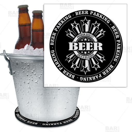 Beer Bucket Coaster Black 8.75