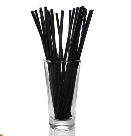 BarConic Reusable Polypropylene Straws - 50 Pack Black 250mm