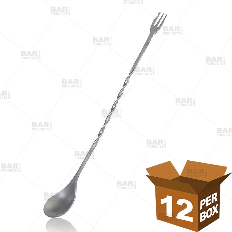 Bar Spoon - with Fork Tip - 11.25