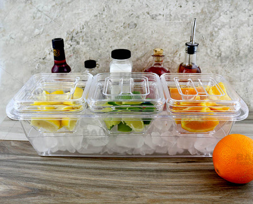 10 Pack Clear Food Pans with Lid Acrylic Transparent Food Pan Stackable  Plastic Pan with Capacity Indicator Food Storage Containers Restaurant