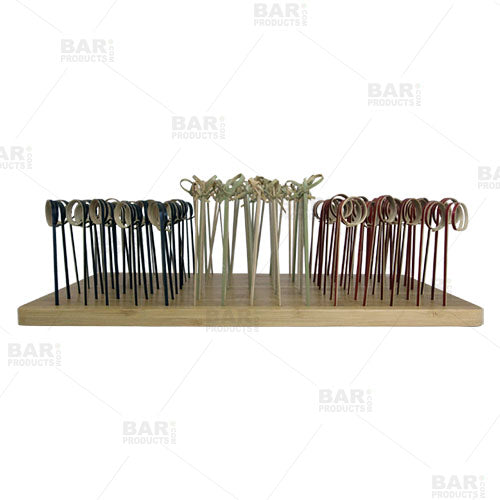 BarConic® Bamboo Cocktail Pick Display - 18 holes