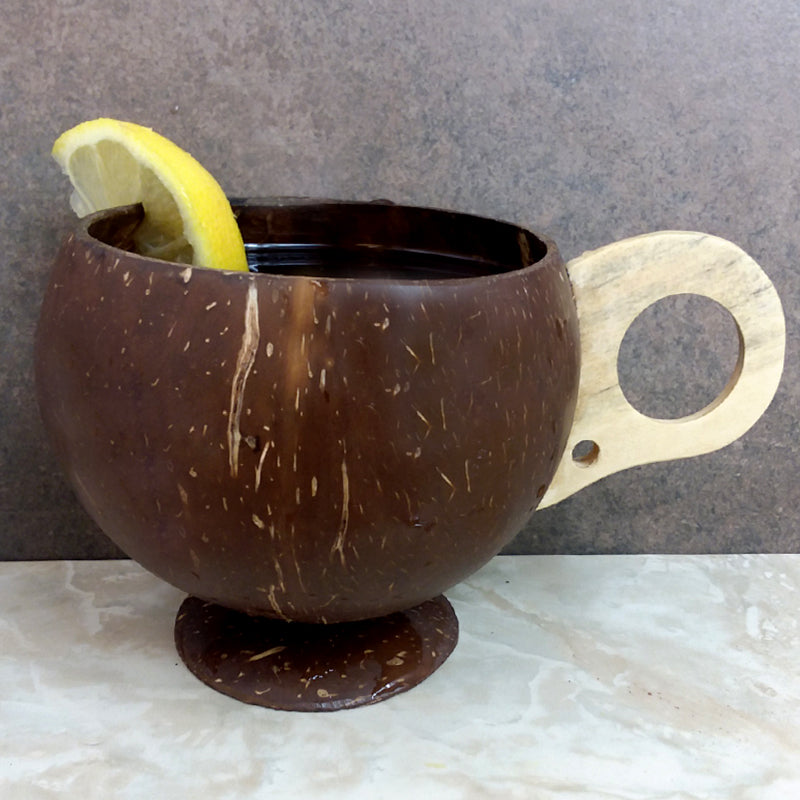 BarConic® Real Coconut Cup with Handle - 14oz.