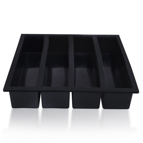 BarProducts.com King Cube Silicone Ice Tray - Black