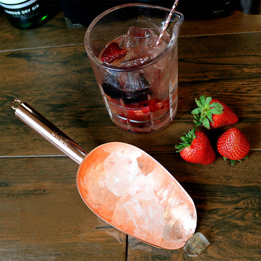 BarConic Copper Plated Curved Cocktail Straw