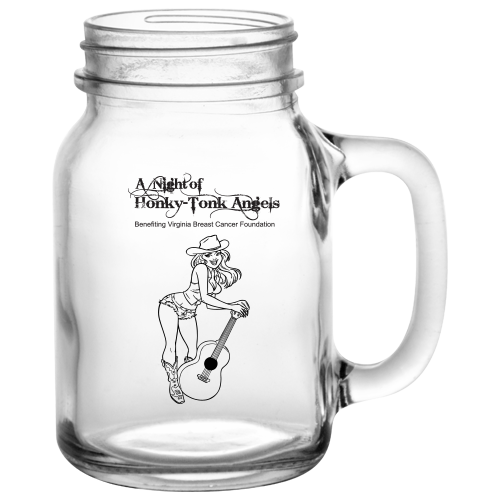 16oz Glass Mason Jar Mug with Handle - 70/450 Finish