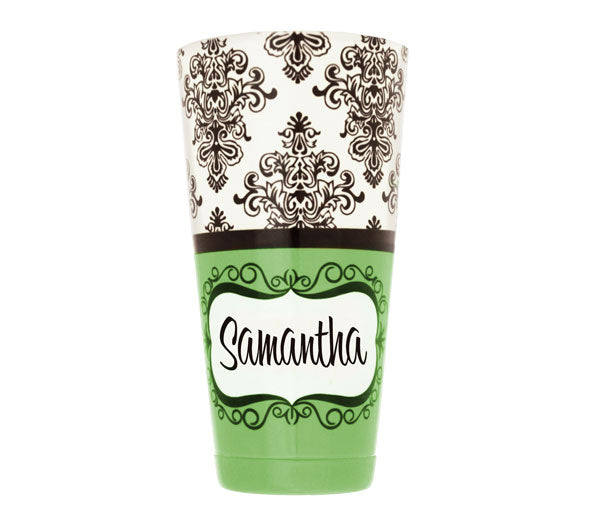 ADD YOUR NAME - Cocktail Shaker Tin - 28 oz weighted - Damask