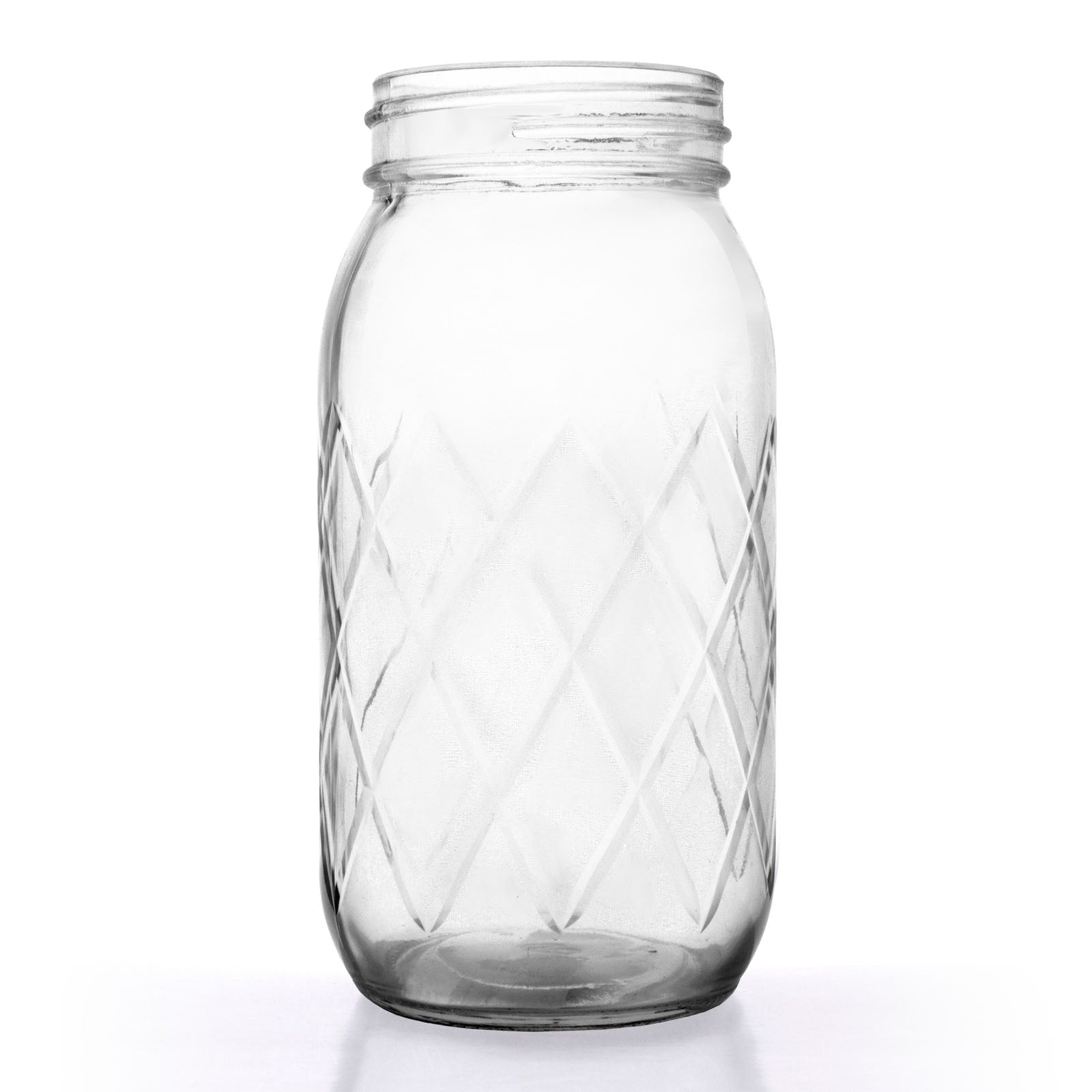 BarConic® - Diamond Cut Mason Jar - 24oz