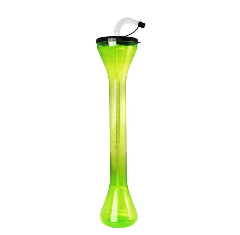 BarConic® Drinkware - Party Yard Cup - 24oz - Green with Lid & Straw