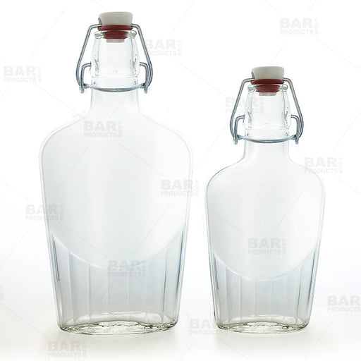 1 Liter (34 oz) Clear Giara Glass Bottle with Swing Top