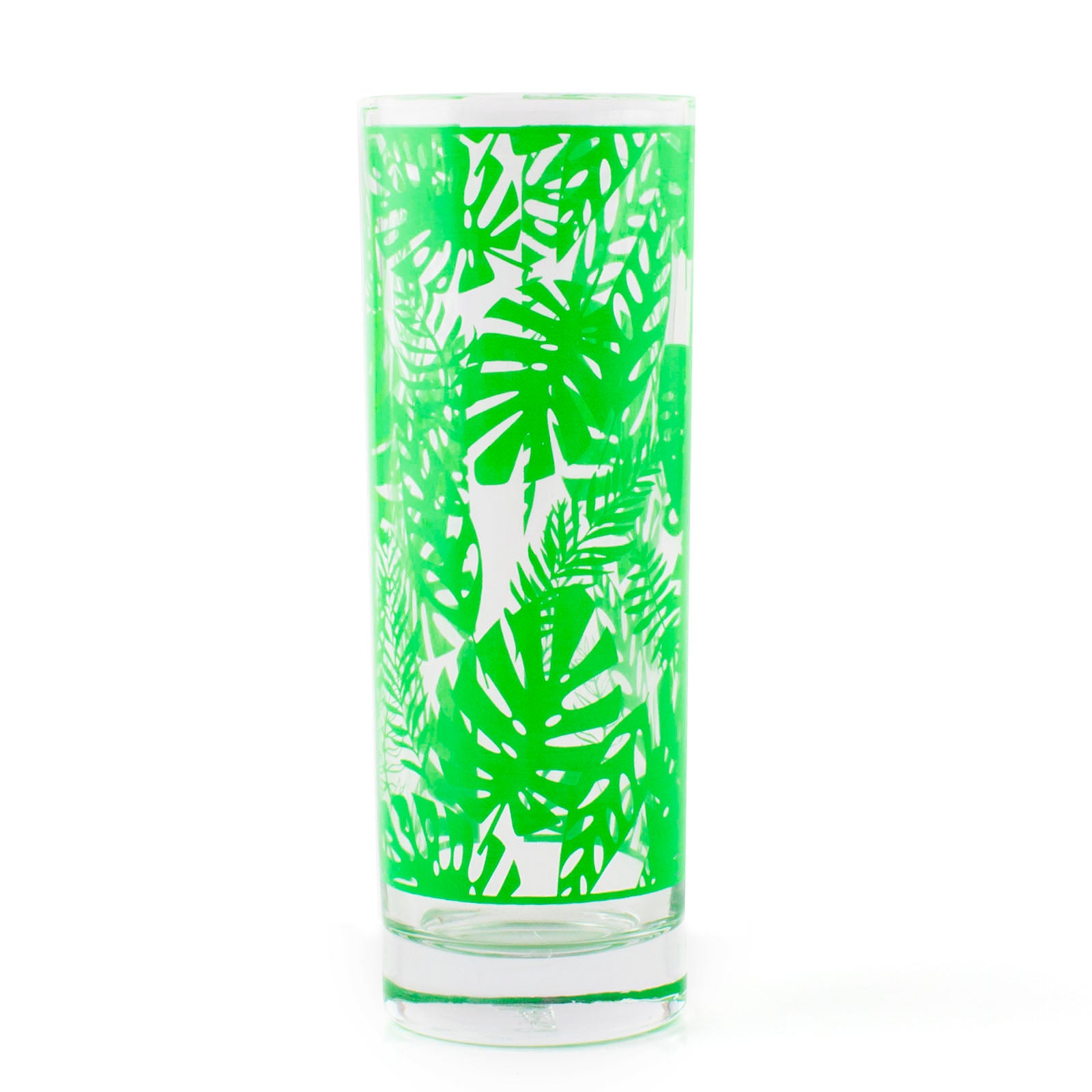 BarConic® Collins Glass- Tropical Leaves Pattern - 9.5 ounce