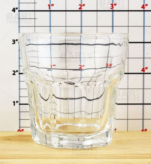 Genuine Clear Shot Glass with Three Measuring Lines