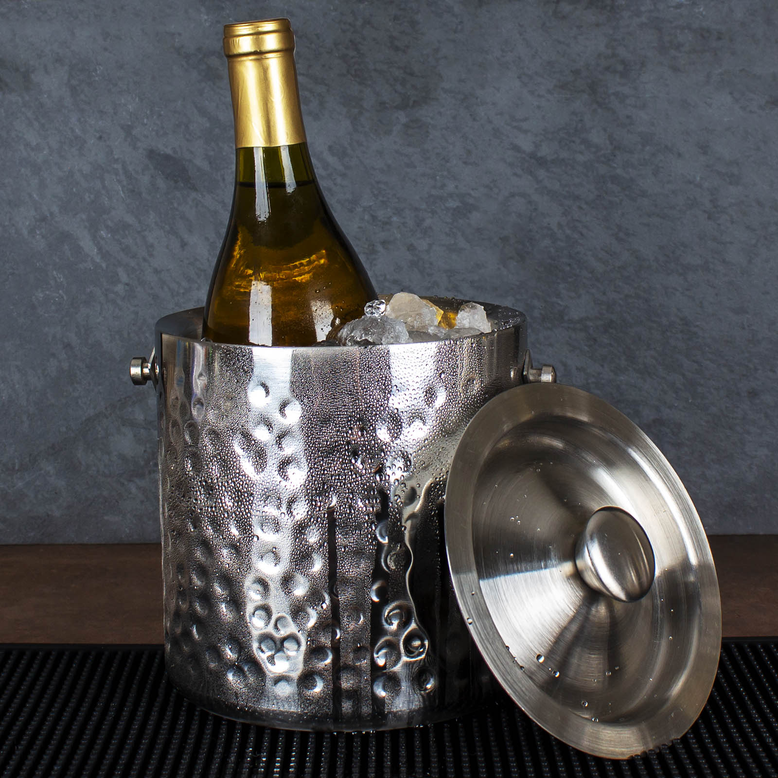 BarConic® Hammered Double Wall Ice Bucket - 1.8 QT