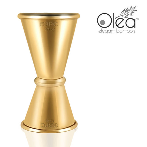 BarSupplies.com Olea Bell Jigger - Gold Plated - 1oz x 2oz