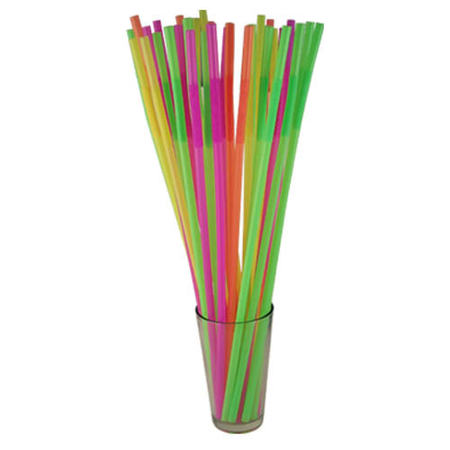 500 Pack] Bubble Tea Straws 8.5 Inch Long - Assorted Neon Wide