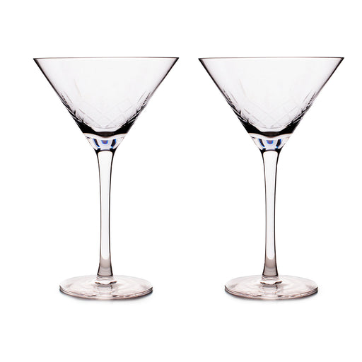  MITBAK Martini Glasses 8 OZ (Set of 6) With Stylish Colorful  Bases, Elegant Stemless Bar Glasses, Great for Martini, Cocktail,  Whiskey, Margarita, & More