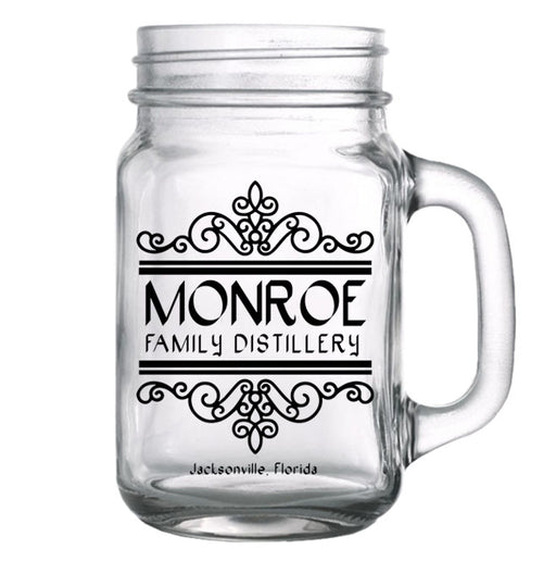 CUSTOMIZABLE - 16oz Mason Jar with Handle - Bourbon, Whiskey and Moons —  Bar Products