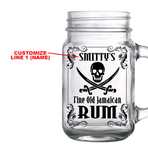 CUSTOMIZABLE - 16oz Mason Jar with Handle - Bourbon, Whiskey and Moons —  Bar Products