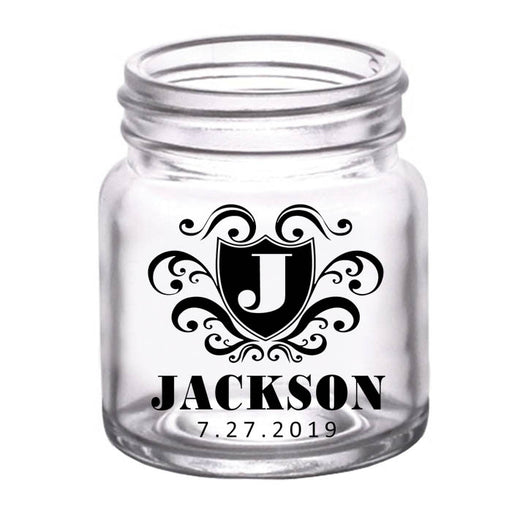 Sunshine Mason Co. Mini Mason Jar Shot Glasses with Metal Lid 2 oz and Dessert Spoons
