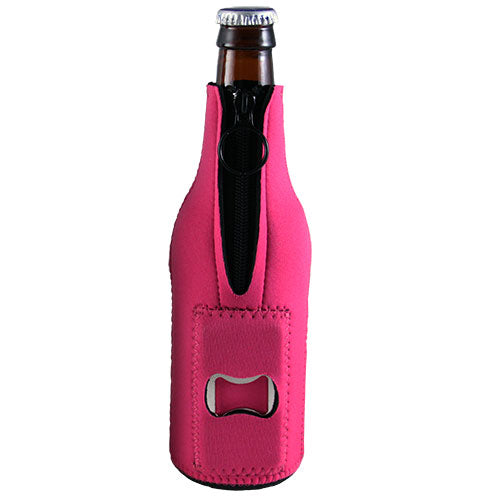 Neoprene Zipper Bottle Koozie, Personalized Drinkware