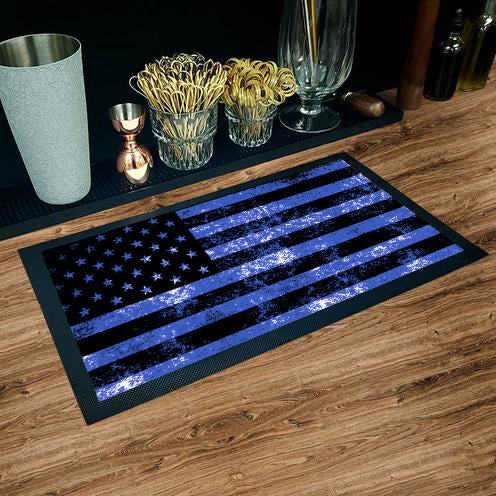 BAR SERVICE MAT - AMERICAN FLAG- COLOR OPTIONS - 17.25