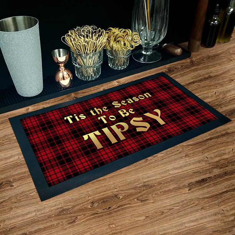 Bar Service Mat - Tis the Season to be Tipsy - 17.25