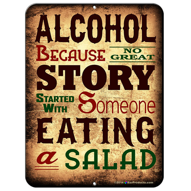 ALCOHOL Kolorcoat™ Metal Bar Sign