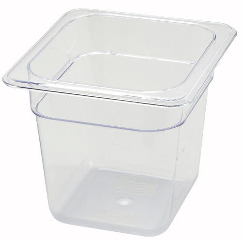 Choice 1/3 Size Clear Polycarbonate Food Pan Lid with Notch and Handle