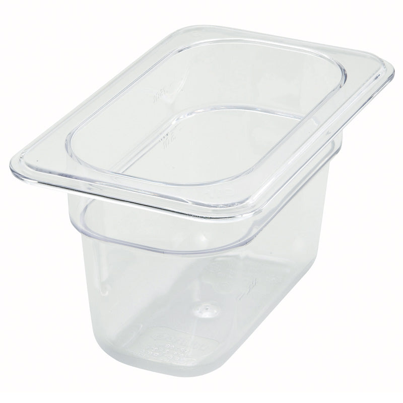 1/9 Size Clear Polycarbonate Food Pan, 4