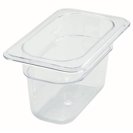 CURTA 6 Pack NSF Food Pans, 1/6 Size 4 Inch Deep Commercial Food Storage  Containers, Polycarbonate, Clear