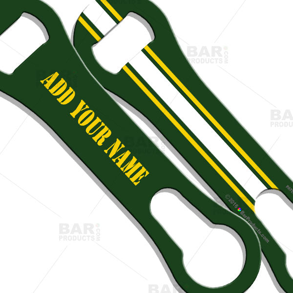 ADD YOUR NAME V-Rod® Bottle Opener - Sports Theme (Several Colors Available)