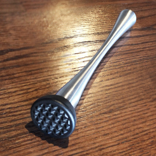 BarConic® Stainless Steel/Black Tenderizing Head Muddler